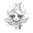 blossom powerpuff witch tattoo design idea