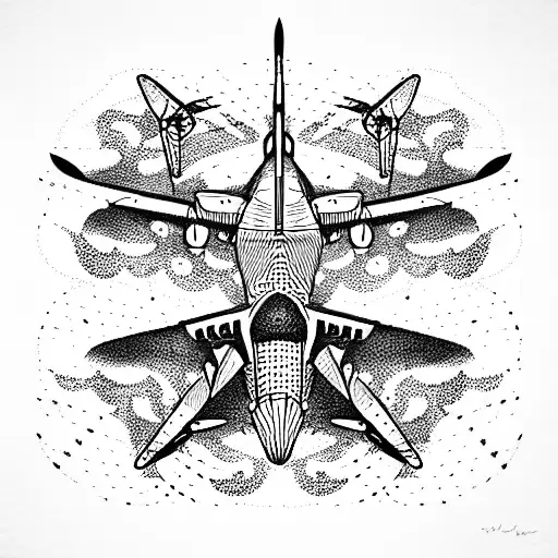 aircraft tattoo design idea