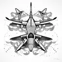 aircraft tattoo design idea