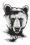 bear head tattoo design idea