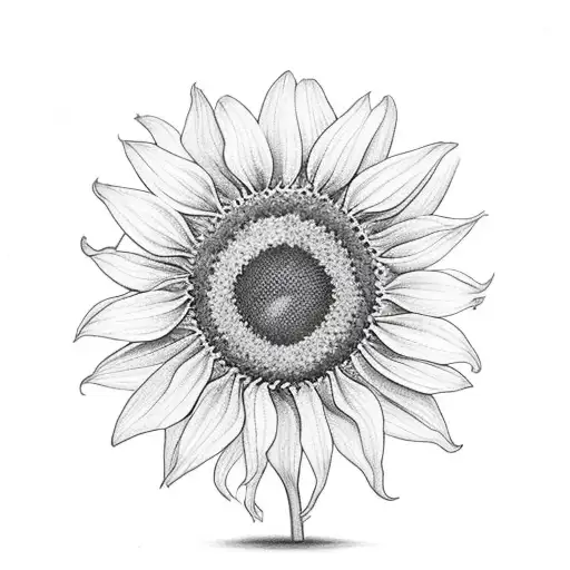 queen bee with sunflower tattoo design idea