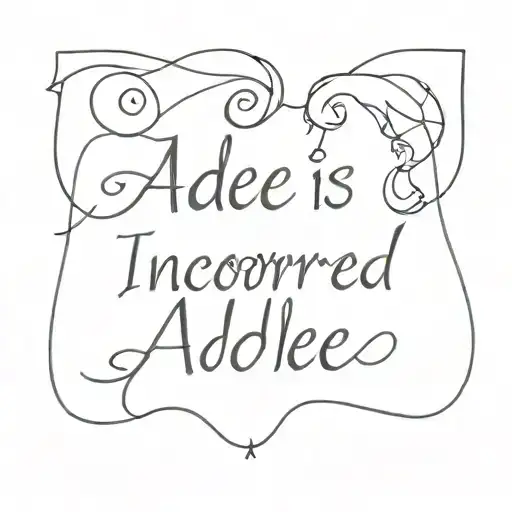 adele lyrics incorporated tattoo design idea