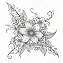 Tangled flower tattoos  tattoo design idea