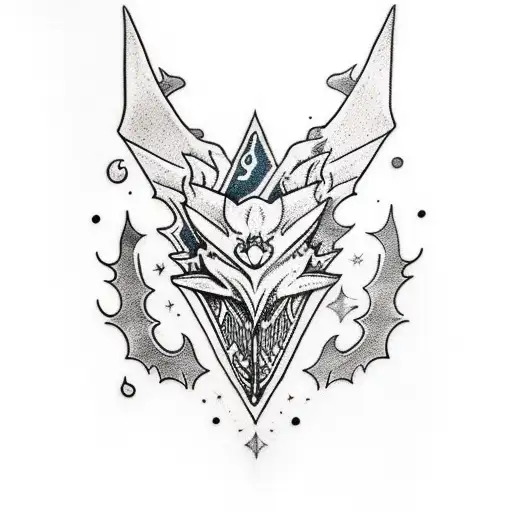skyrim dragon space tattoo design idea