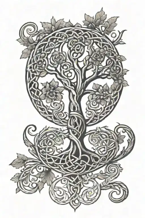 celtic tree of life tattoo design idea