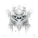 Trippy Alien tattoo design idea