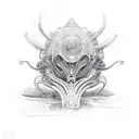 Trippy Alien tattoo design idea