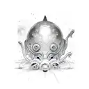 Trippy Alien tattoo design idea