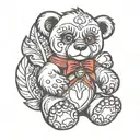 bear claw teddy bear tattoo design idea