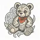 bear claw teddy bear tattoo design idea