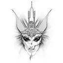 diosa Isis tattoo design idea