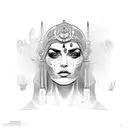diosa Isis tattoo design idea