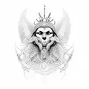 diosa Isis tattoo design idea