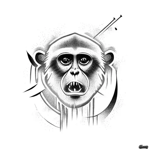 Gibbon tattoo design idea