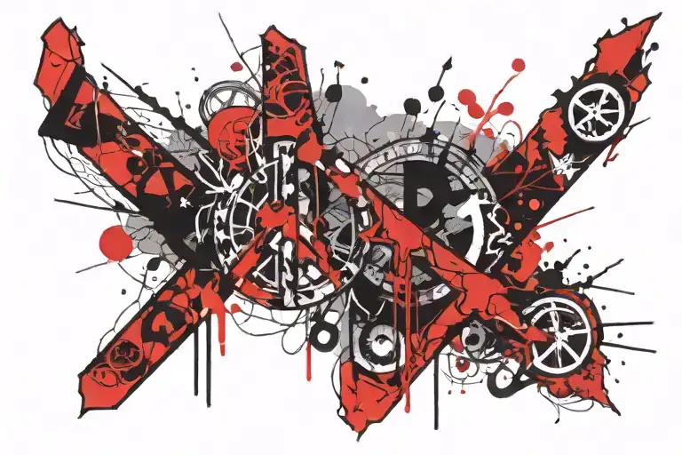 Peace sign tattoo design idea