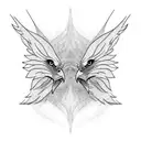 eagle with full wings open tattoo design idea