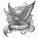 commit to excellence tattoo design idea