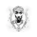 2pac tattoo design idea