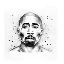 2pac tattoo design idea