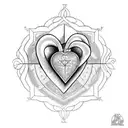 heart with cross tattoo design idea