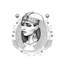 queen Cleopatra tattoo design idea