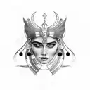queen Cleopatra tattoo design idea