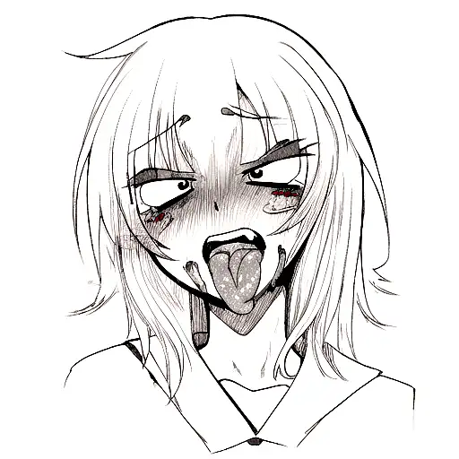 ahegao tattoo design idea