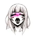 ahegao tattoo design idea