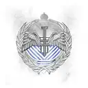 Greek flag with eagle tattoo design idea