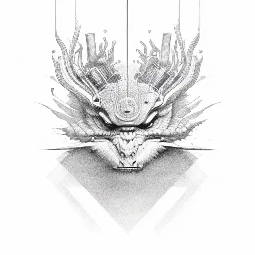 Music producing, Evolve, synth, dark tattoo design idea