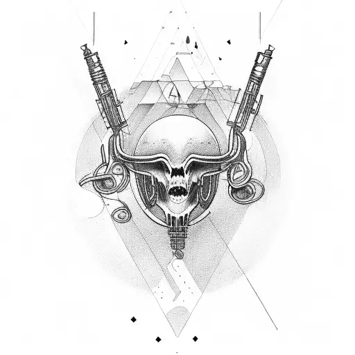 Music producing, Evolve, synth, dark tattoo design idea