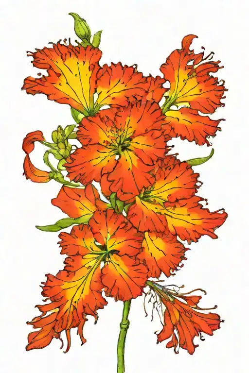 Royal poinciana tattoo design idea