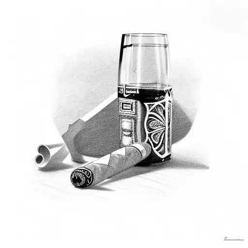 cigar tattoo design idea
