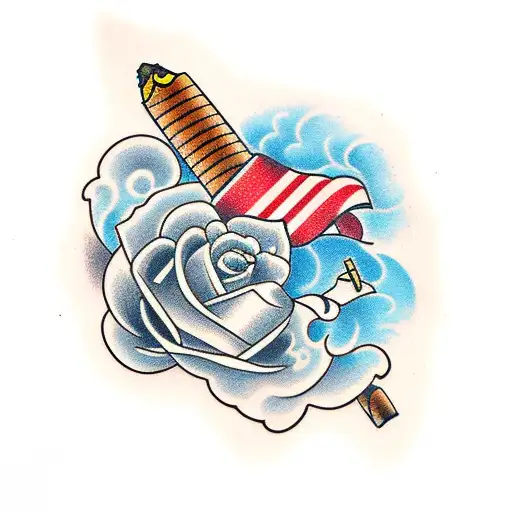 cigar tattoo design idea