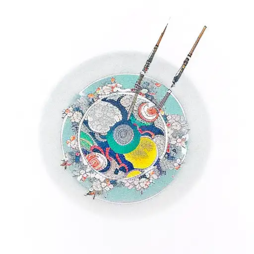 The dynamics of an aikido technique tattoo design idea