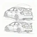 2000 Honda civic tattoo design idea