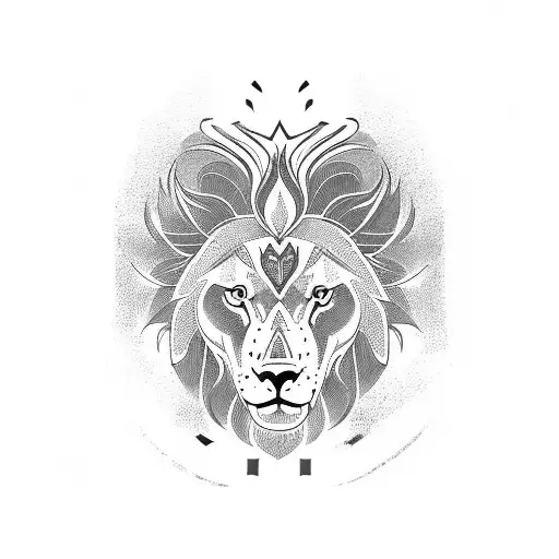 lion, wolf and phoenix sleeve tattoo design idea