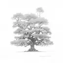 Oak Tree tattoo design idea