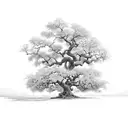 Oak Tree tattoo design idea