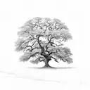 Oak Tree tattoo design idea