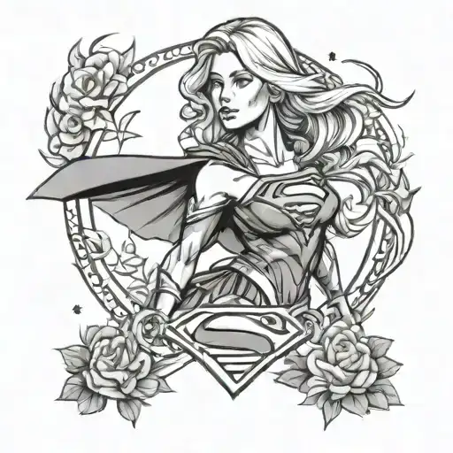 supergirl tattoo design idea