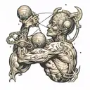 Atlas holding the universe  tattoo design idea