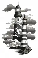 light house tattoo design idea