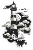 light house tattoo design idea