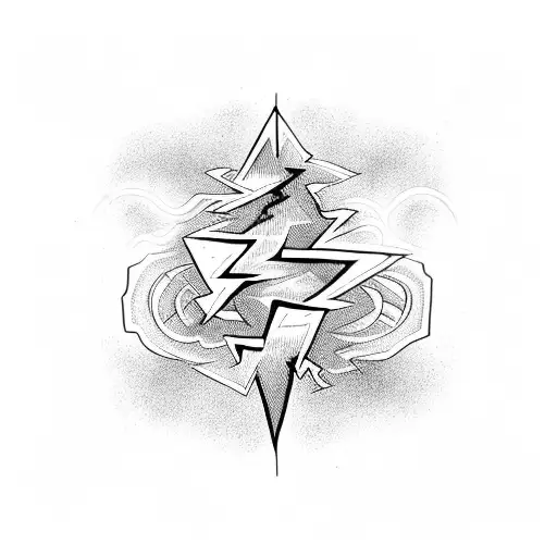 Lightning Tribal Shape Good Graphic Design Stock Vector (Royalty Free)  2359248583 | Shutterstock