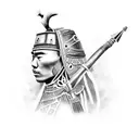 kazakh warrior tattoo design idea