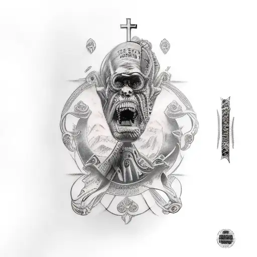 the bible verse Mark 8:36 tattoo design idea