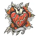 Broken heart tattoo design idea