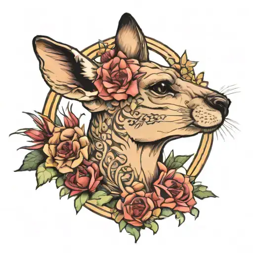 kangaroo 10 2 17 Anastasia Raisa pus tattoo design idea