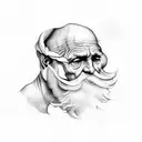 Sistine chapel but make one arm a baby and one an elderly arm  tattoo design idea